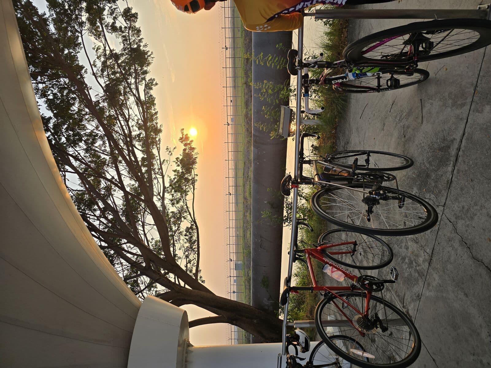 Cycling group enjoying the ride together