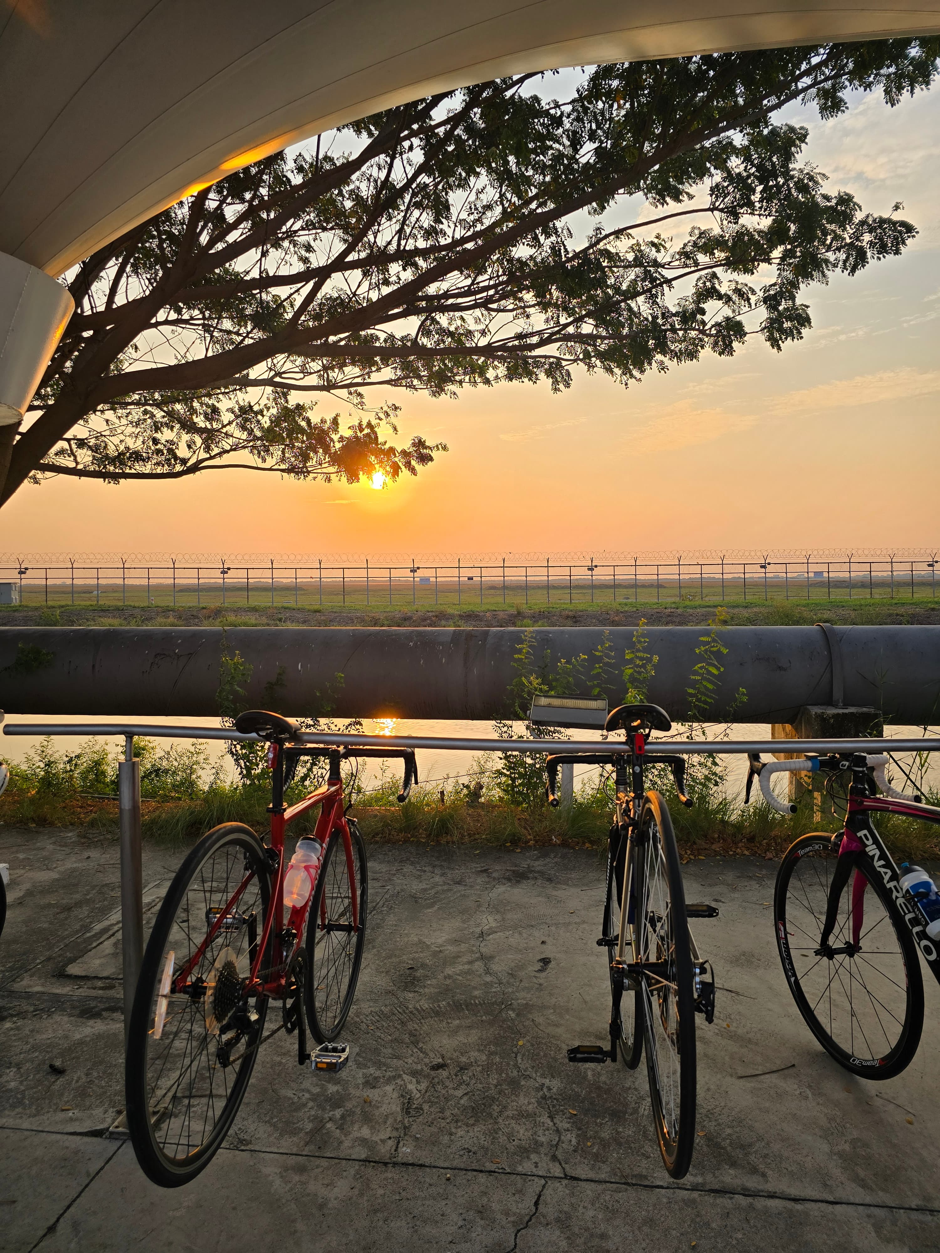 Group ride on the Skylane at sunset